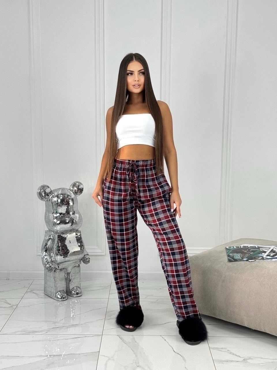брюки женские в клетку,брюки в клетку,брюки для дома,брюки женские,домашние брюки