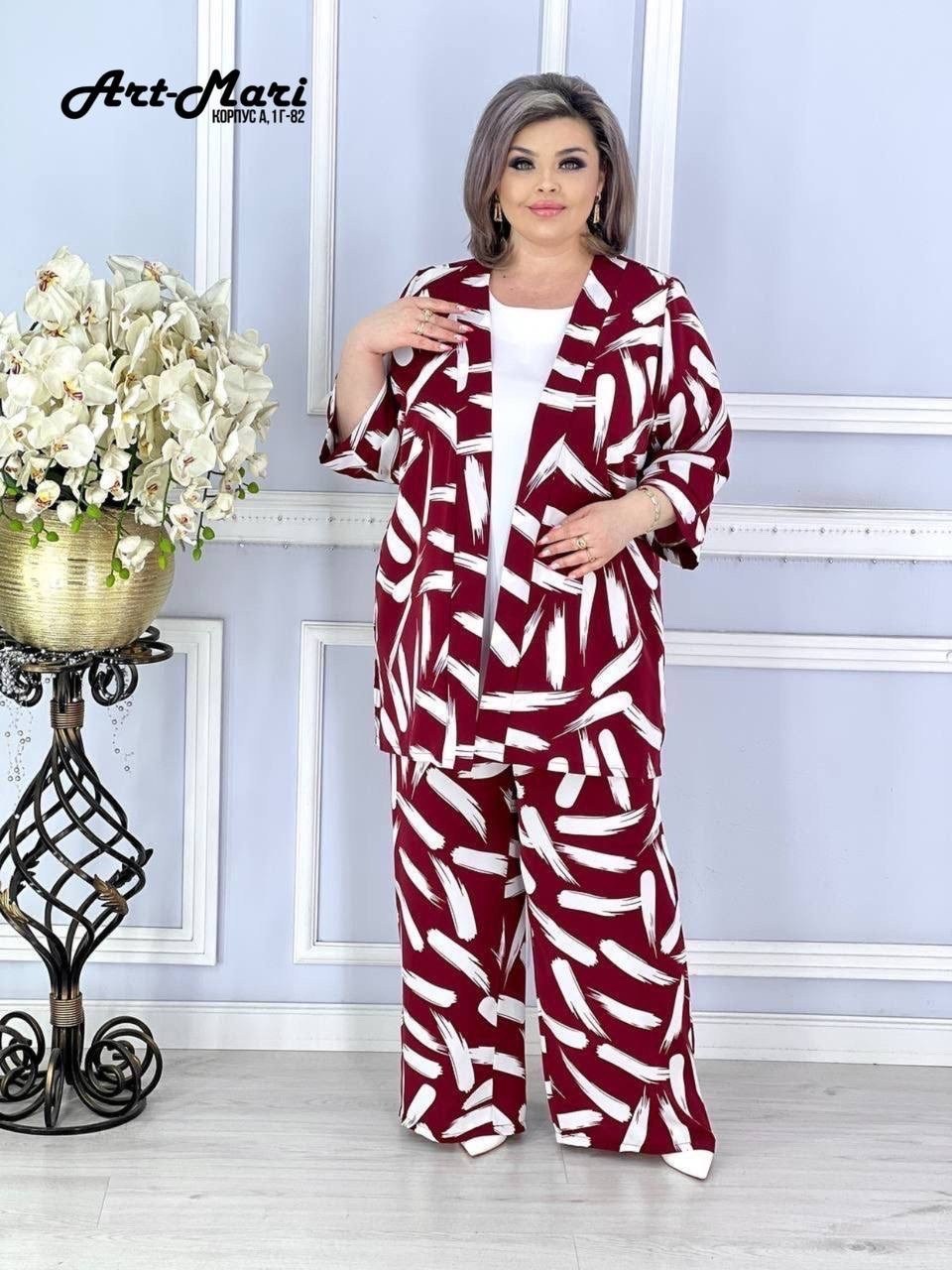 женский брючный костюм двойка,костюм тройка модный, больших размеров,женский брючный костюм,женский костюм