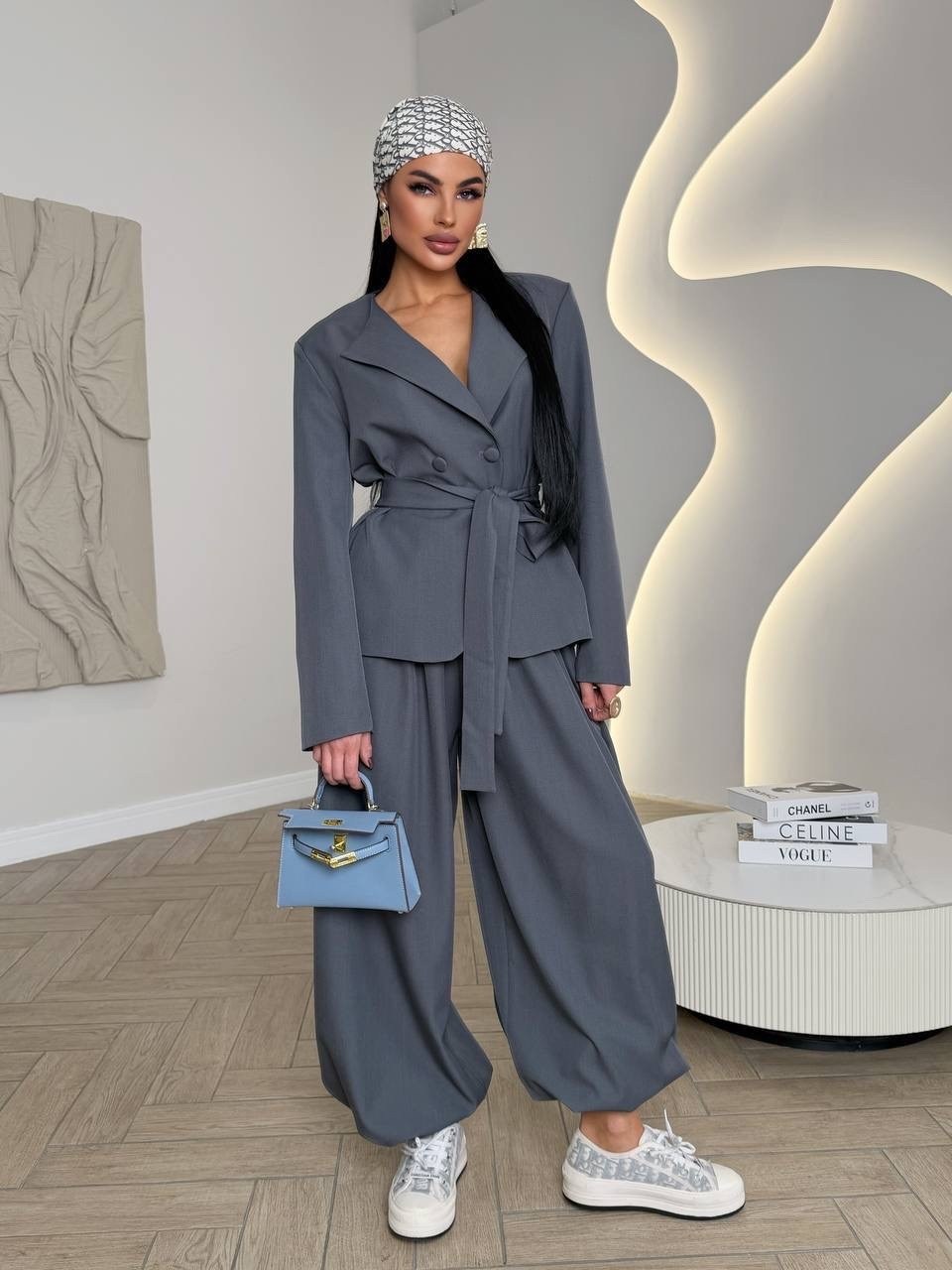 брючный костюм,женский брючный костюм,серый брючный костюм женский,пиджак спенсер и брюки vetka серый костюм,брючный костюм vetka серый
