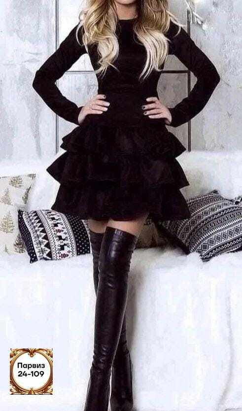 платье из замши,платье трикотажная,платье с оборками,стильное платье,женское платье