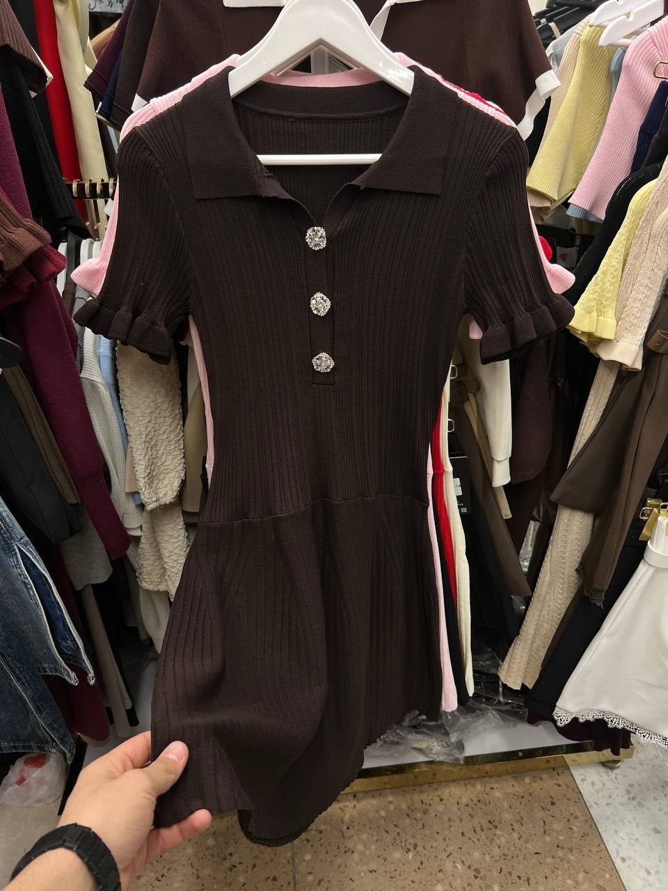 платье трикотажное женское,трикотажное платье,трикотажное платье с воротником,женское платье,вязаное платье женское