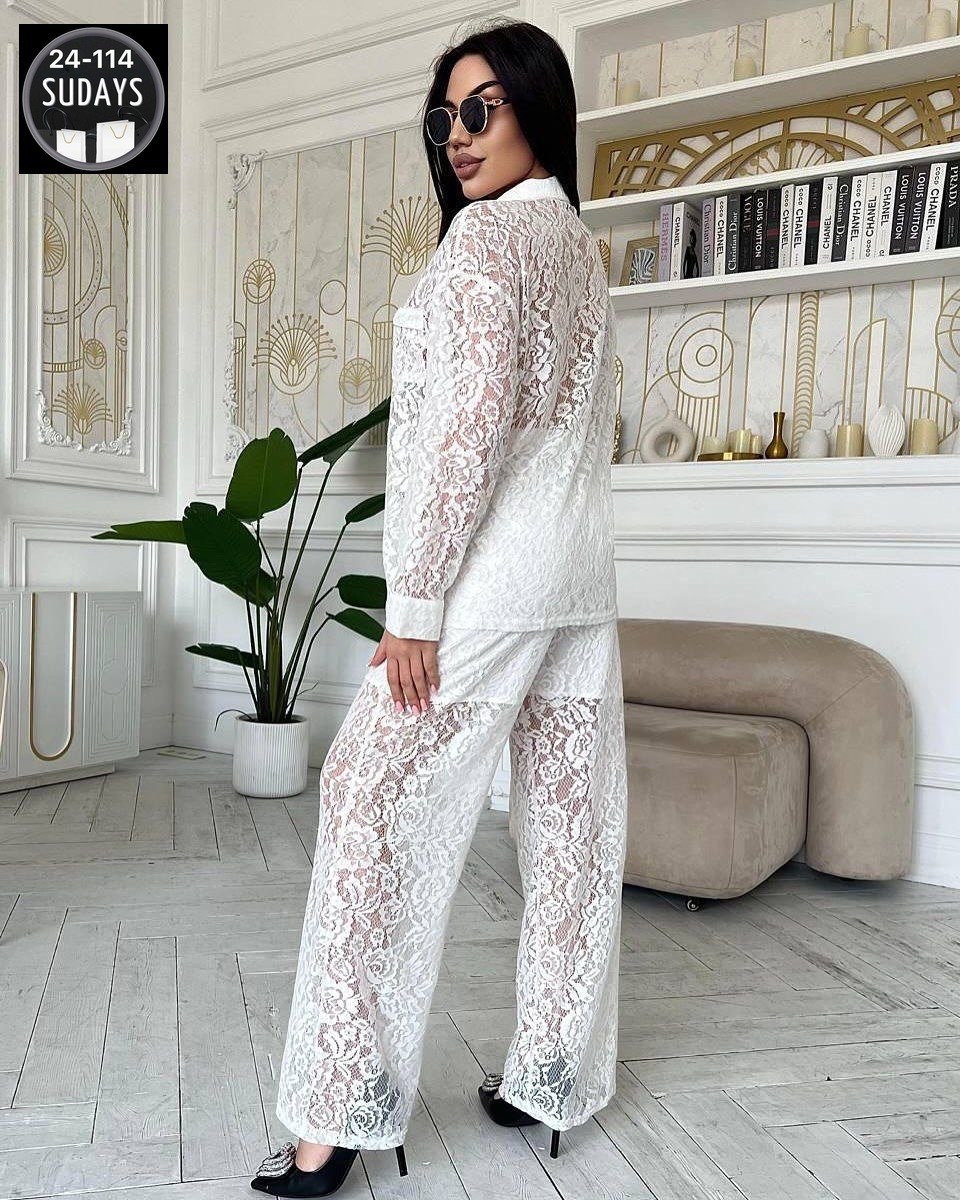 костюм двойка гипюр,гипюровый костюм,брючный костюм,женский костюм,женский костюм двойка гипюр