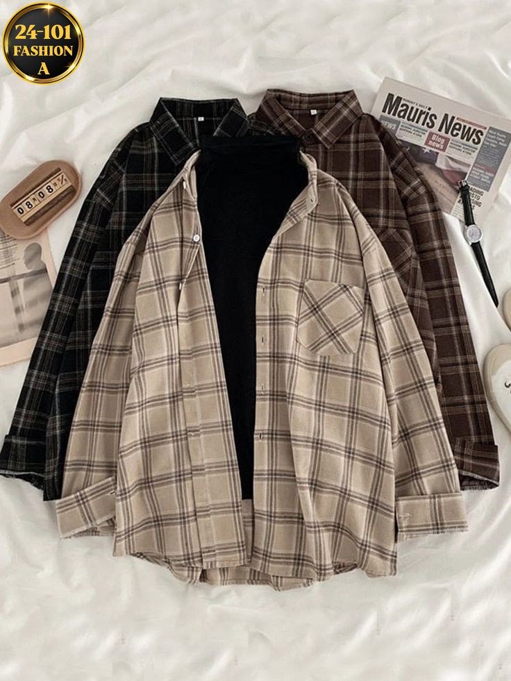 рубашка в клетку женская оверсайз,клетчатая рубашка женская,женская клетчатая рубашка в стиле оверсайз коричневый топ с отложным воротником,фланелевая рубашка оверсайз в клетку,женская рубашка в клетк