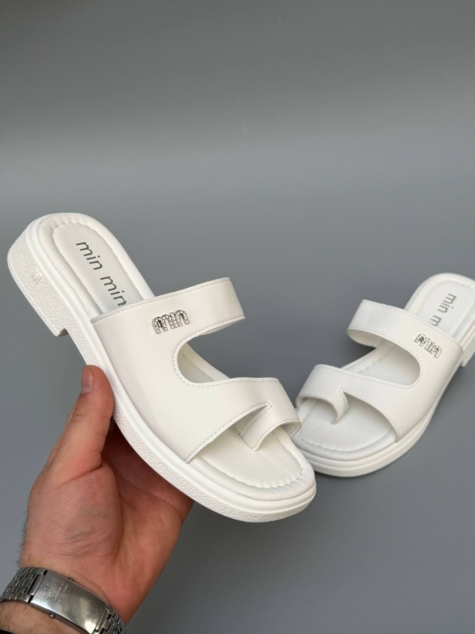 шлепанцы женские,шлепки кристиан диор,,белые шлепанцы,шлепки диор