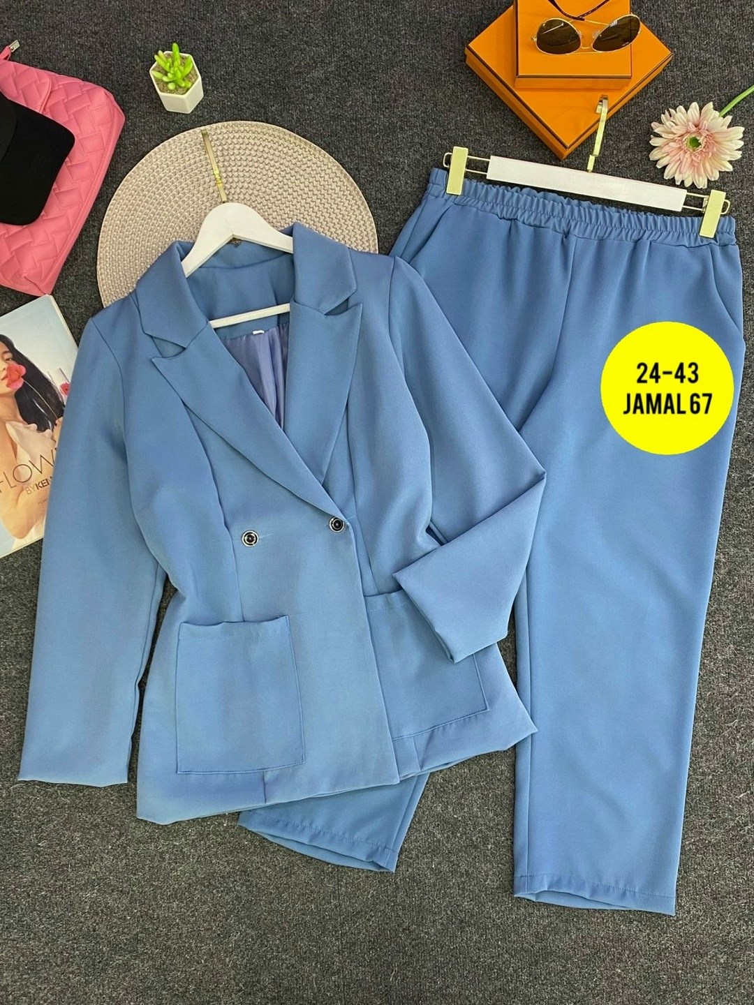 женские костюмы,женский брючный костюм,брючный костюм,брючный костюм синий,костюм брючный 1345 асолия