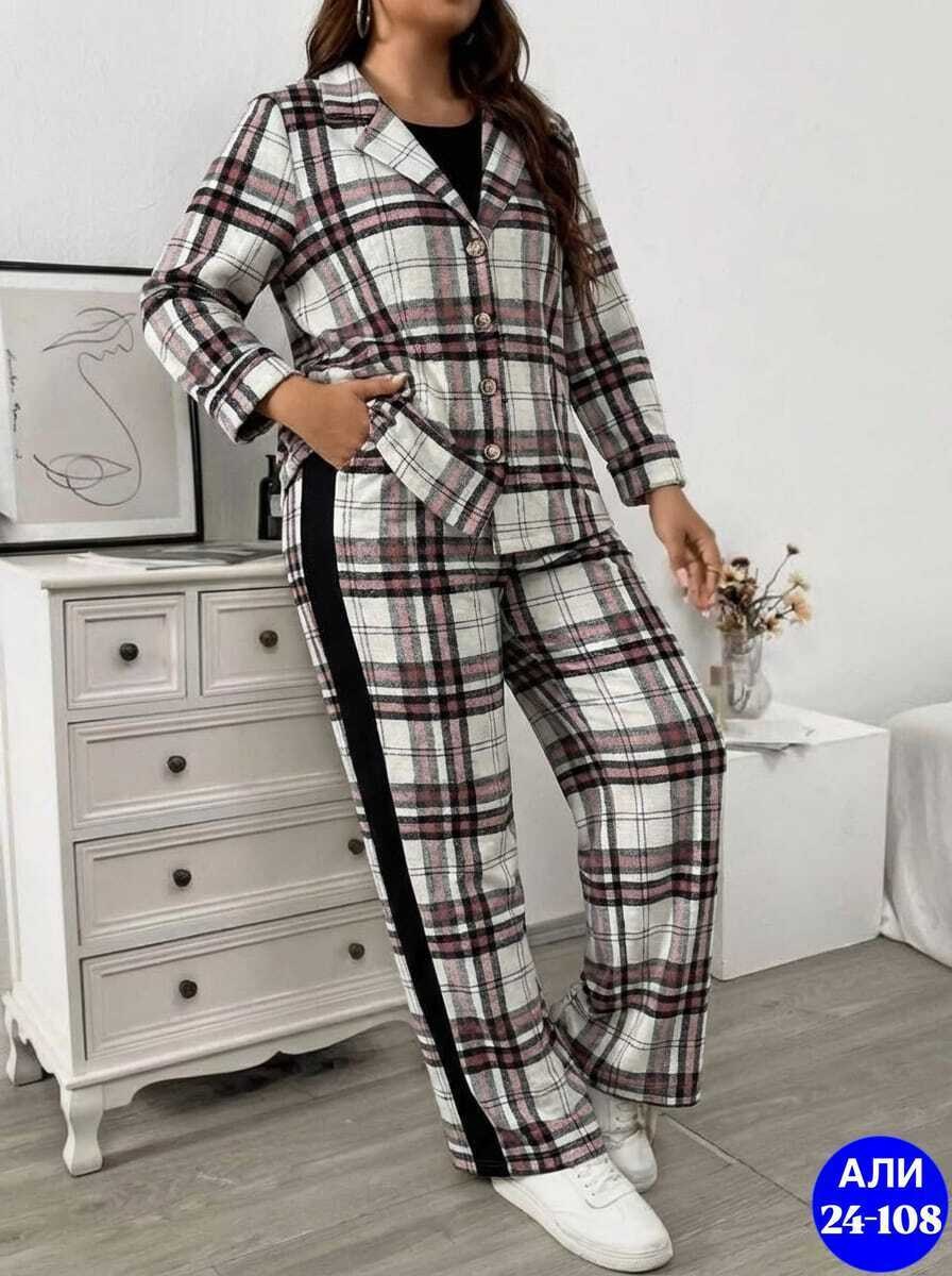 трикотажные костюмы женские,женский костюм двойка,женские костюмы,женский клетчатый брючный костюм,трикотажные костюмы