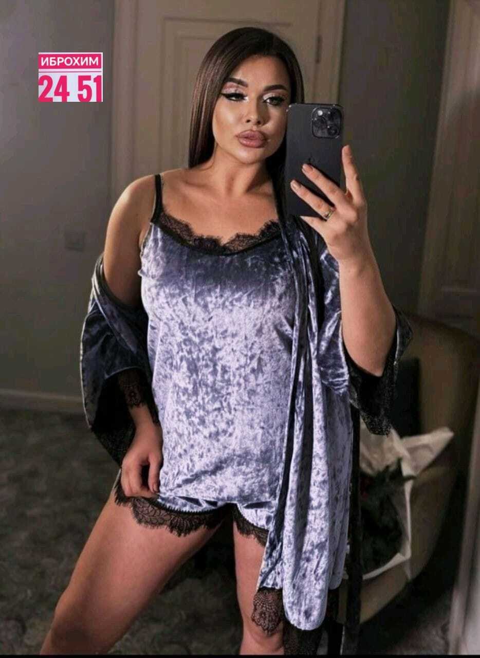 пижама женская комплект,пеньюар женский,пижама женская тройка велюровая,пижама велюровая женская,женская пижама