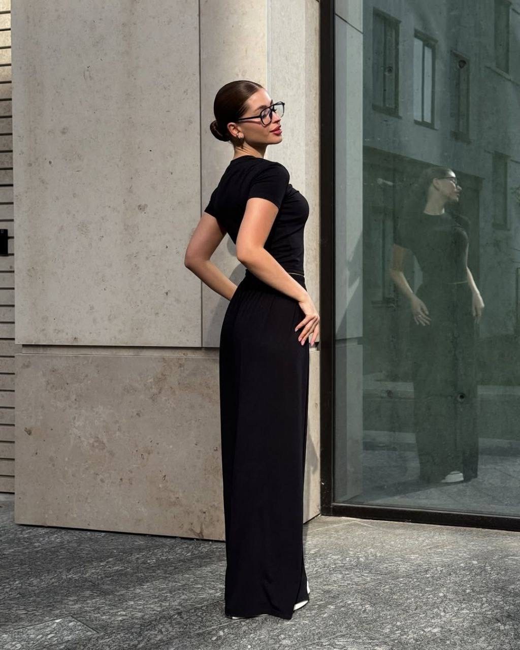 костюм повседневный,костюм с брюками,брюки комплект,широкие брюки