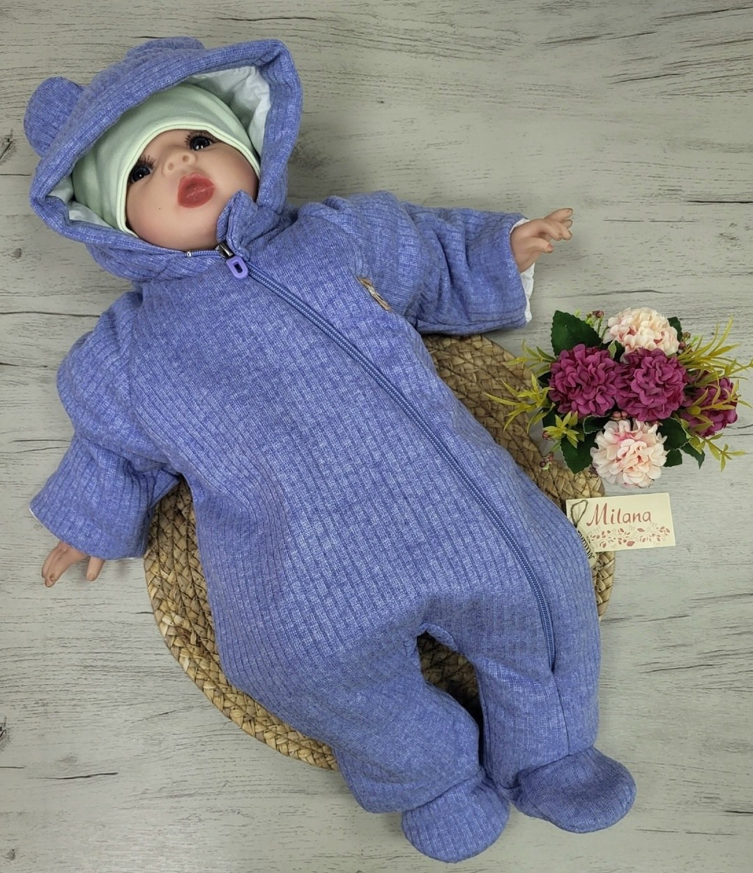 комбинезон вязаный для новорожденного,детские комбинезоны,вязаный комбинезон,комбинезон для новорожденных,синее комбинезон утепленный