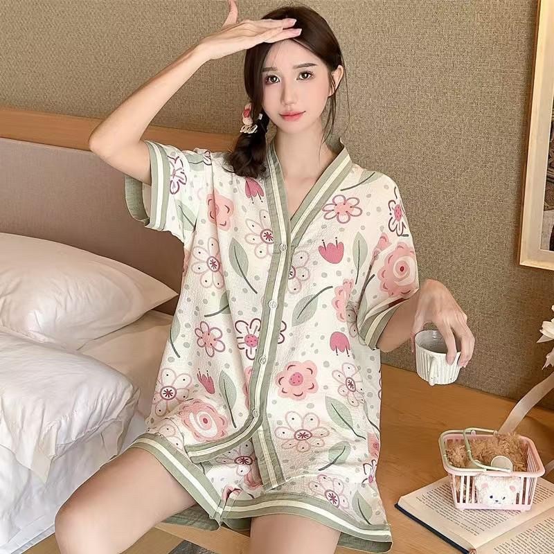 пижама женская,японская пижама кимоно,пижамный комплект с короткими рукавами,комплект пижама,пижама женская кимоно