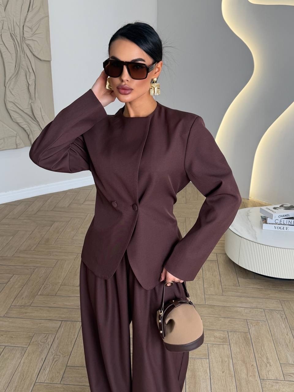 брючный костюм,брючный костюм dilanavip 1992 шоколад двойка,классический брючный костюм с пиджаком cosmo brand,костюм брючный классический inash,брючный костюм dilana vip 1992 шоколад