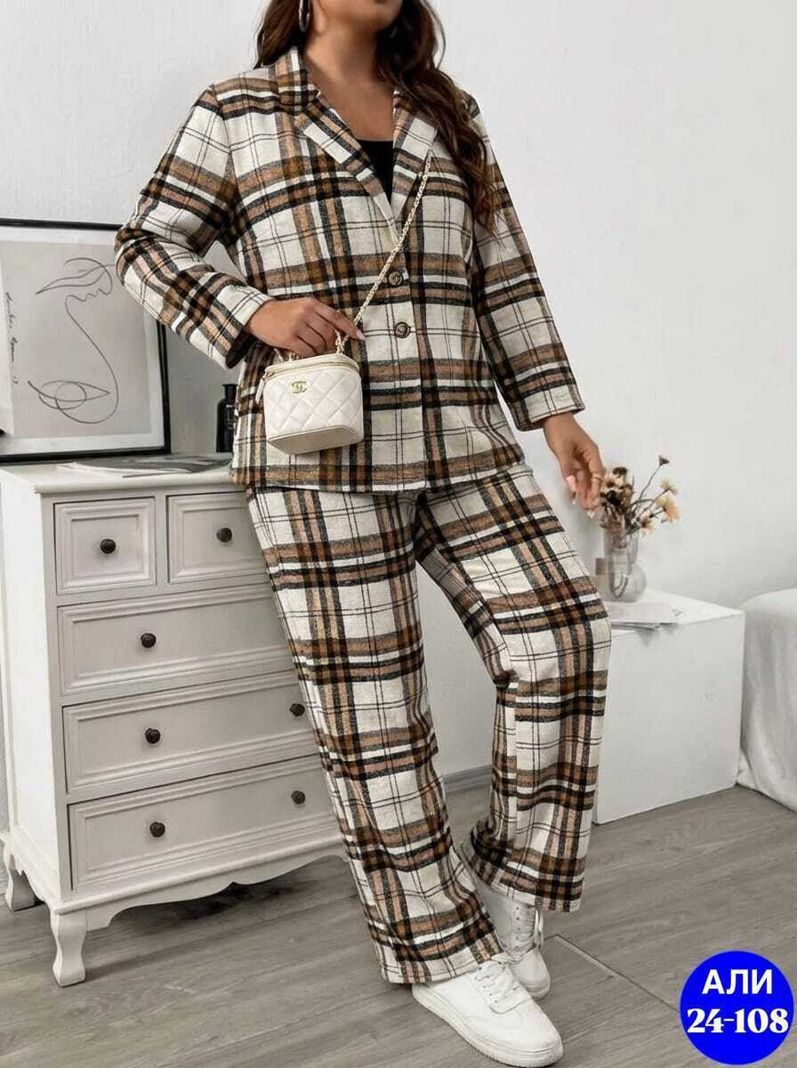 трикотажные костюмы женские,женский костюм двойка,женские костюмы,женский клетчатый брючный костюм,трикотажные костюмы