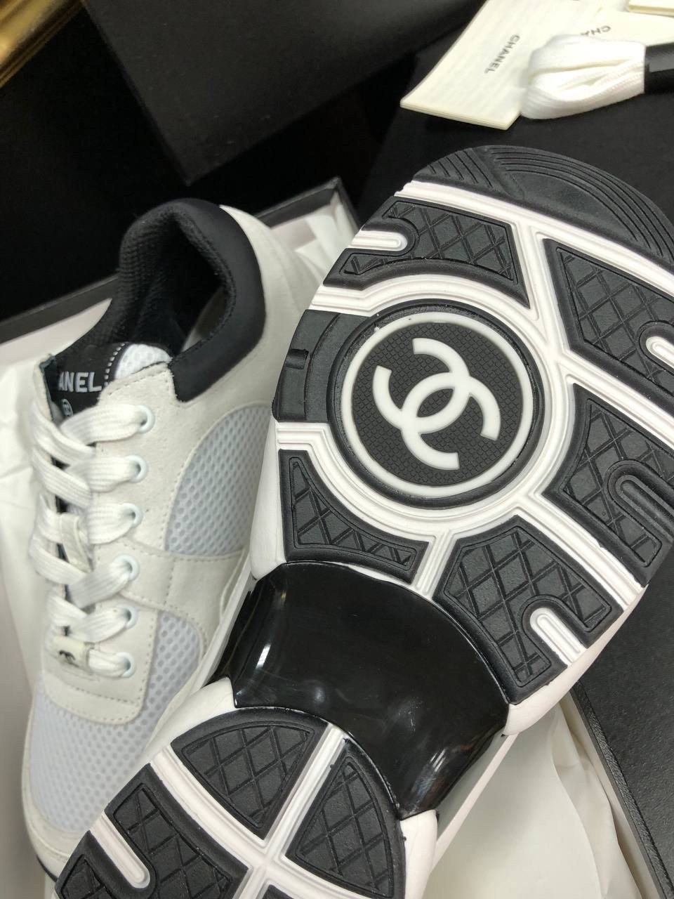 кроссовки женские chanel,кроссовки chanel,кроссовки шанель,chanel кроссовки белые с черным,кроссовки шанель женские