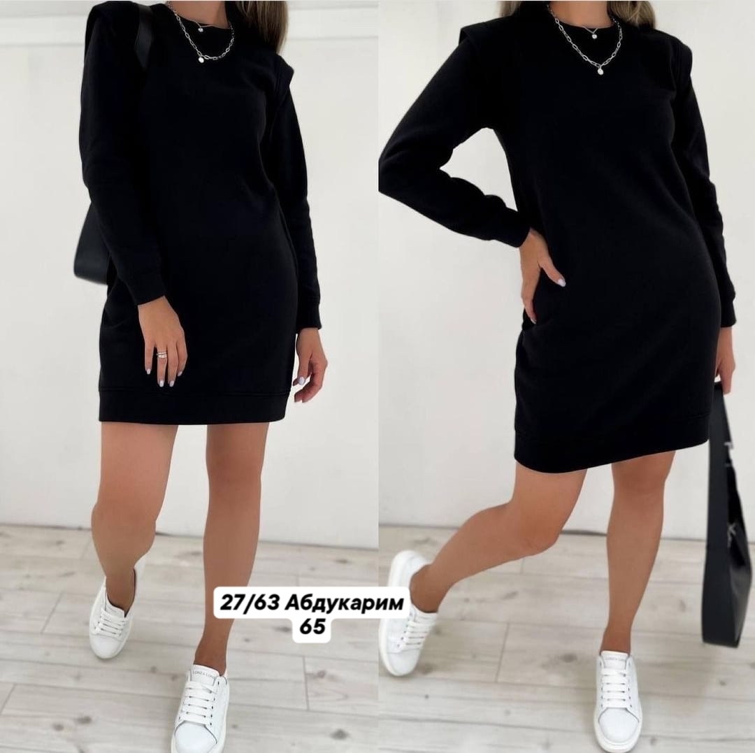 платье на флисе,женское платье на флисе,флисовое платье,платье теплое женское,платье черное