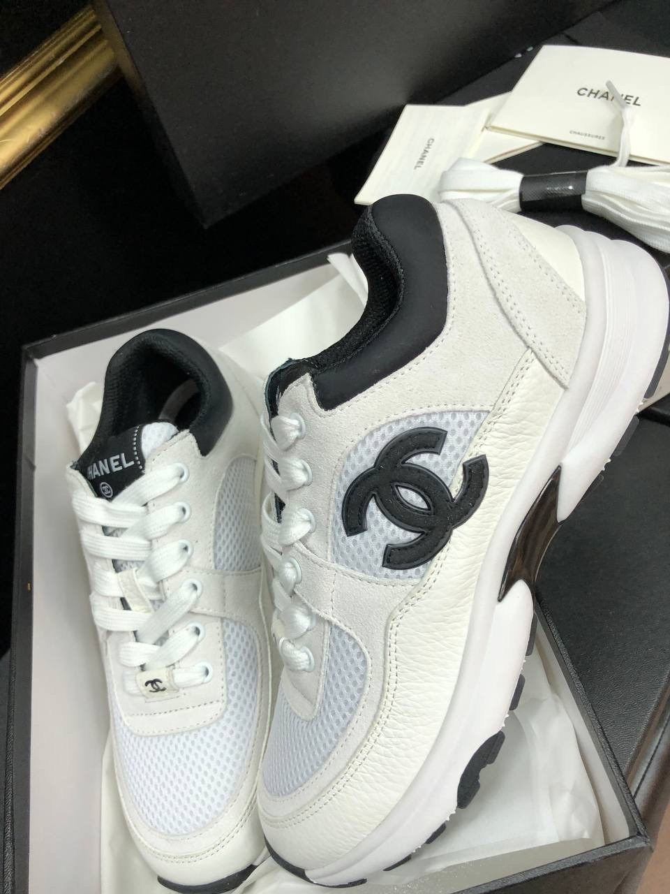 кроссовки женские chanel,кроссовки chanel,кроссовки шанель,chanel кроссовки белые с черным,кроссовки шанель женские