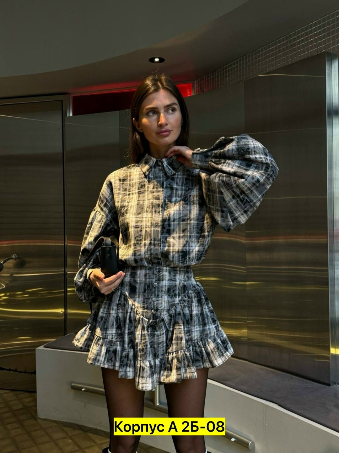 костюм женский рубашка+юбка в клетку,костюм женский с юбкой и рубашкой,женский костюм двойка с юбкой в клетку,костюм женский с юбкой,костюм женский