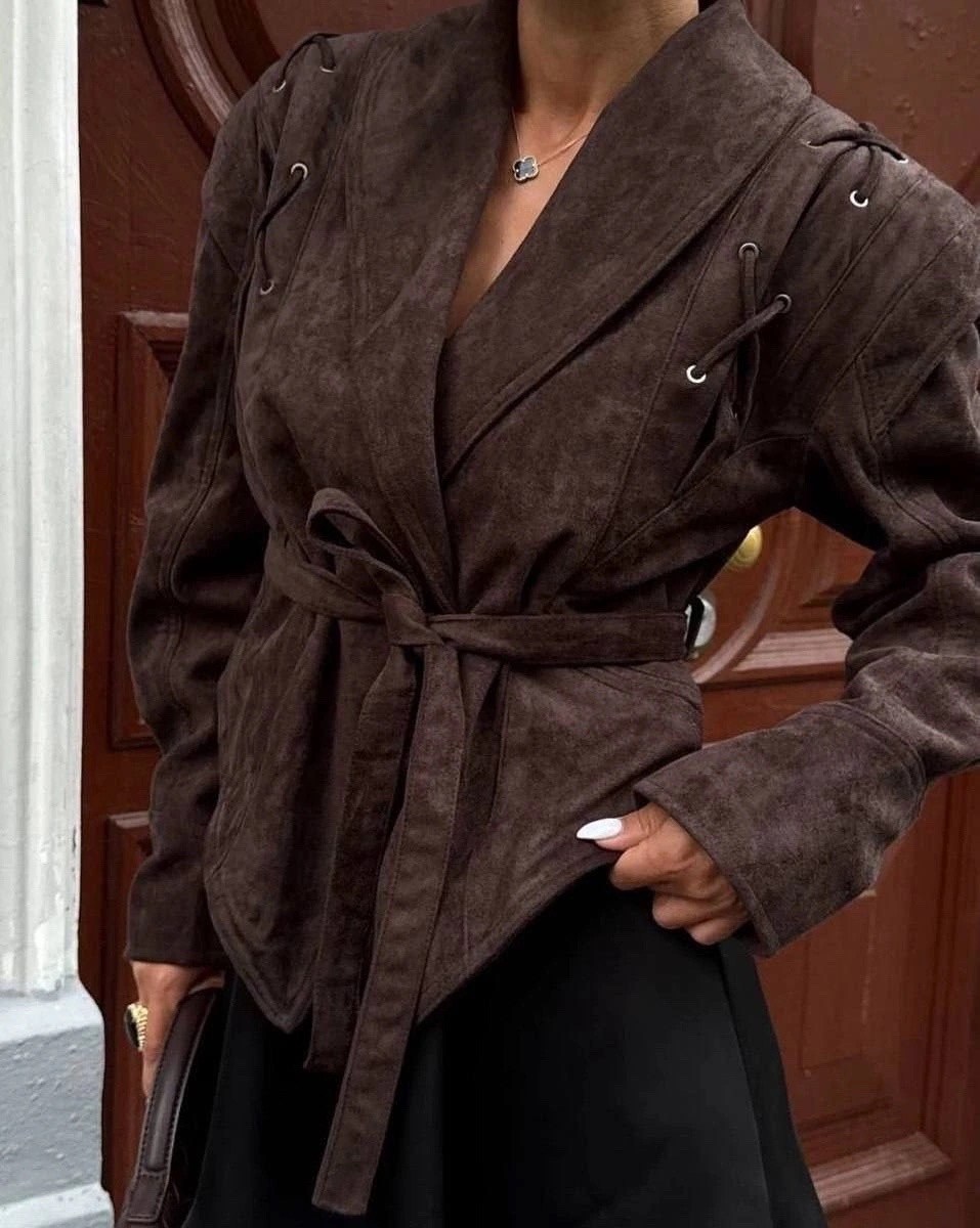 замшевая куртка,куртка замшевая женская,замшевая куртка с поясом,косуха замшевая,куртка замшевая жакет премиум x'zotic