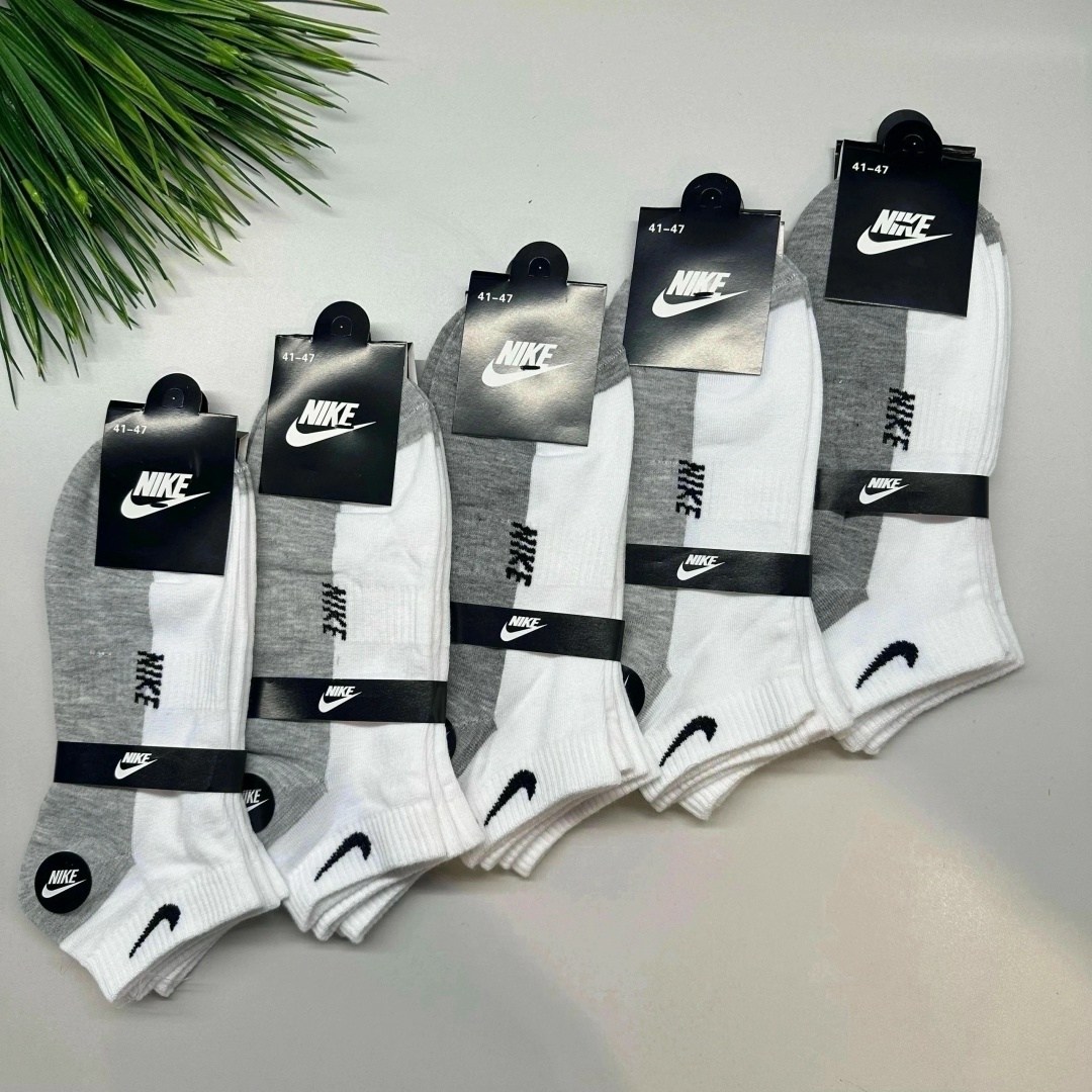 носки мужские 10 пар,носки мужские 10 пар nike,носки мужские,упаковка носков,носки средние хлопковые набор 5 пар nike