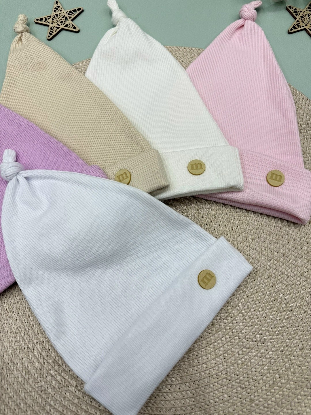 шапочка для новорожденного,шапка для новорожденного,комплект шапочек для новорожденного,чепчик для новорожденного,чепчик шапочка