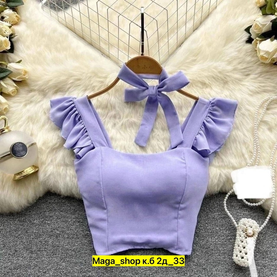 топ с рюшами летний женский 2026 тренд,топ женский,женский короткий топ,топы модные