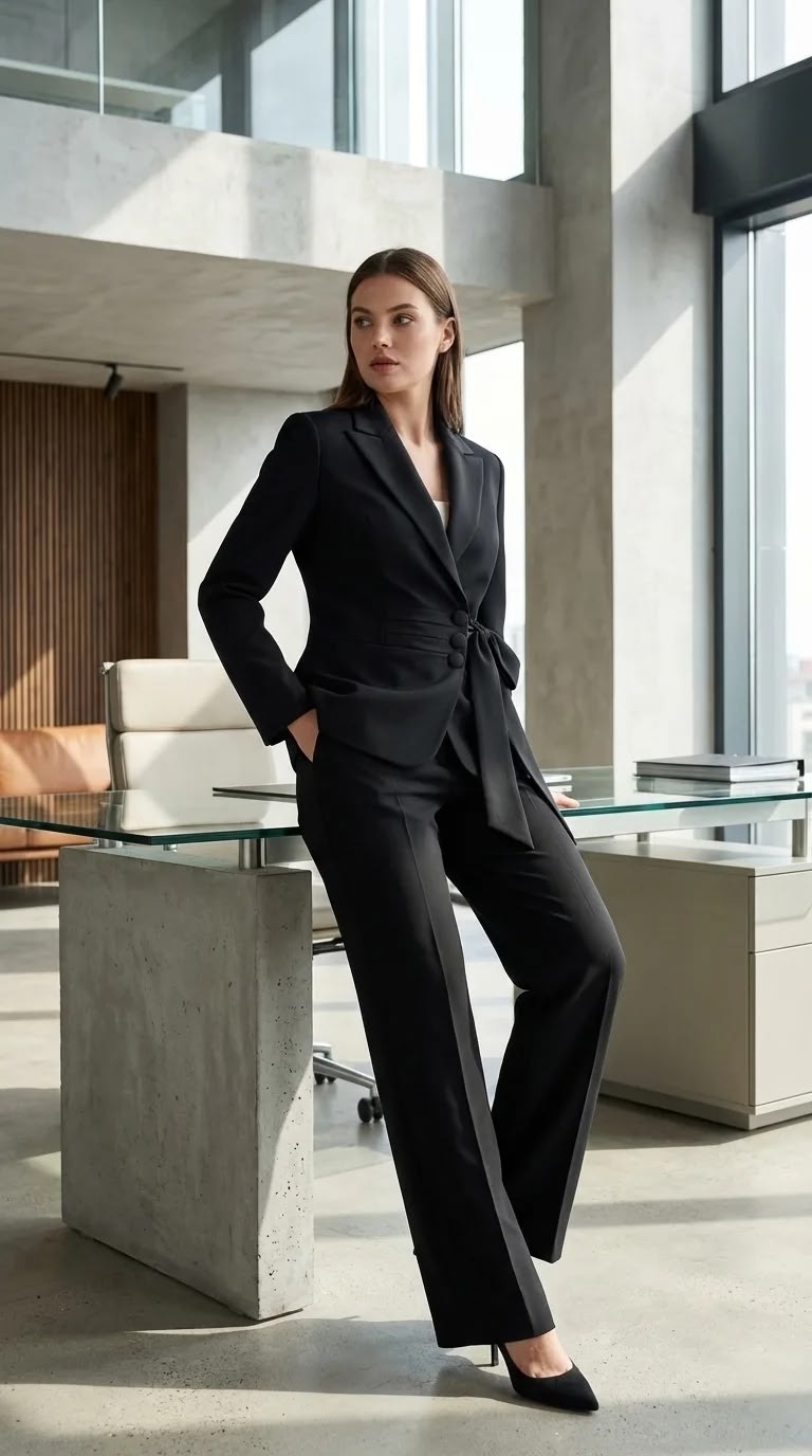 брючный костюм,женский брючный костюм,костюм брючный деловой с пиджаком doux saint,серый брючный костюм,серый брючный костюм женский