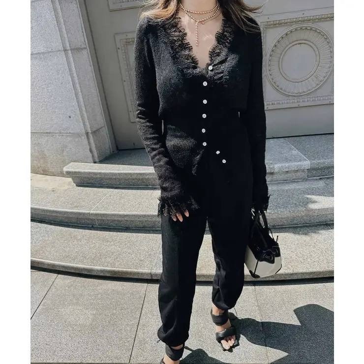 женская кружевная блузка на пуговицах с длинным рукавом и v-образным вырезом,кружевной кардиган,женский кружевной свитер,кружевная блузка,женская кружевная блузка