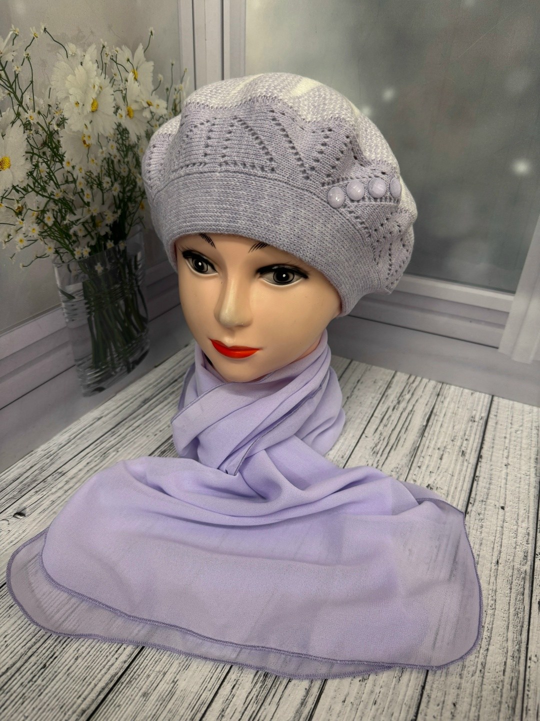 комплект берет с шарфом,комплекс берет со шарф,шарфы для женщин,шапка для женщин,шапка и платок