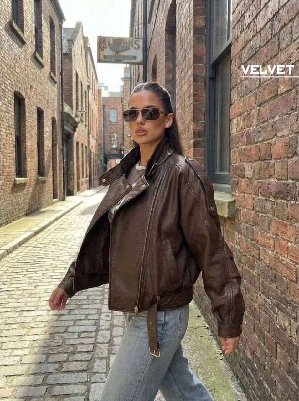 куртка бомбер оверсайз кожаная c&c fashion,кожаный бомбер демисезонный куртка оверсайз осенний,кожаная женская куртка,куртка кожаная,куртка бомбер