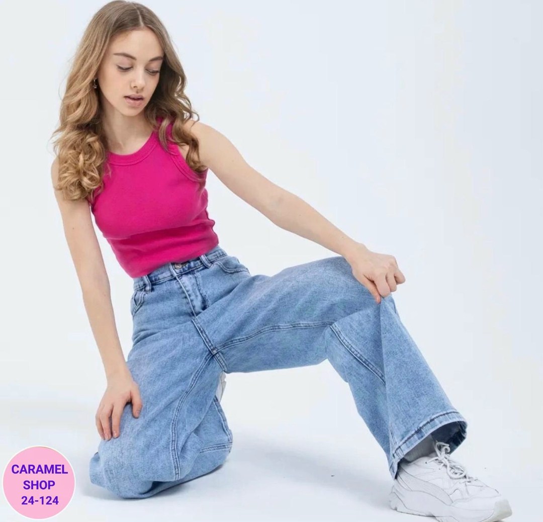 женские широкие джинсы,женские джинсы,модные джинсы,топ женский,одежда джинсы