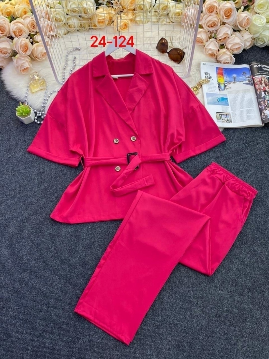 костюм летний женский брючный,костюм женский брючный двойка,летний брючный костюм,брючный костюм "ольга стиль" с541,комплект брючный