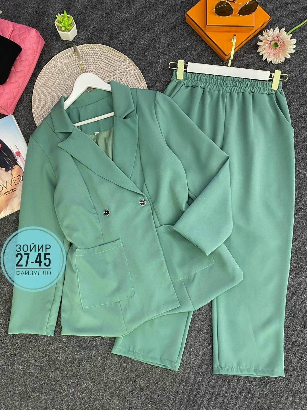 брючный костюм женский,голубой брючный костюм женский,костюм с брюками,костюм женский брючный двойка,элегантный брючный костюм