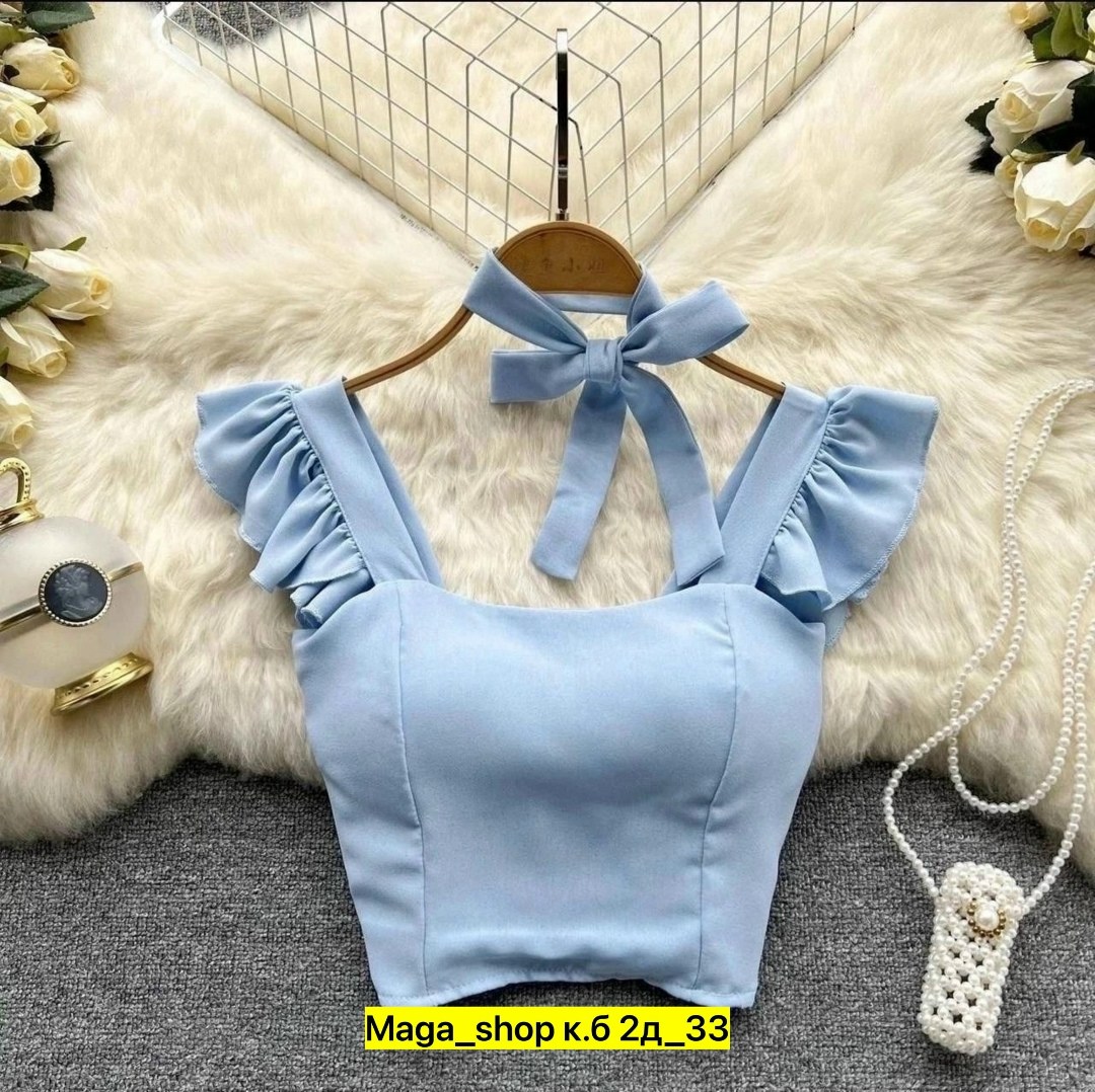 топ с рюшами летний женский 2026 тренд,топ женский,женский короткий топ,топы модные