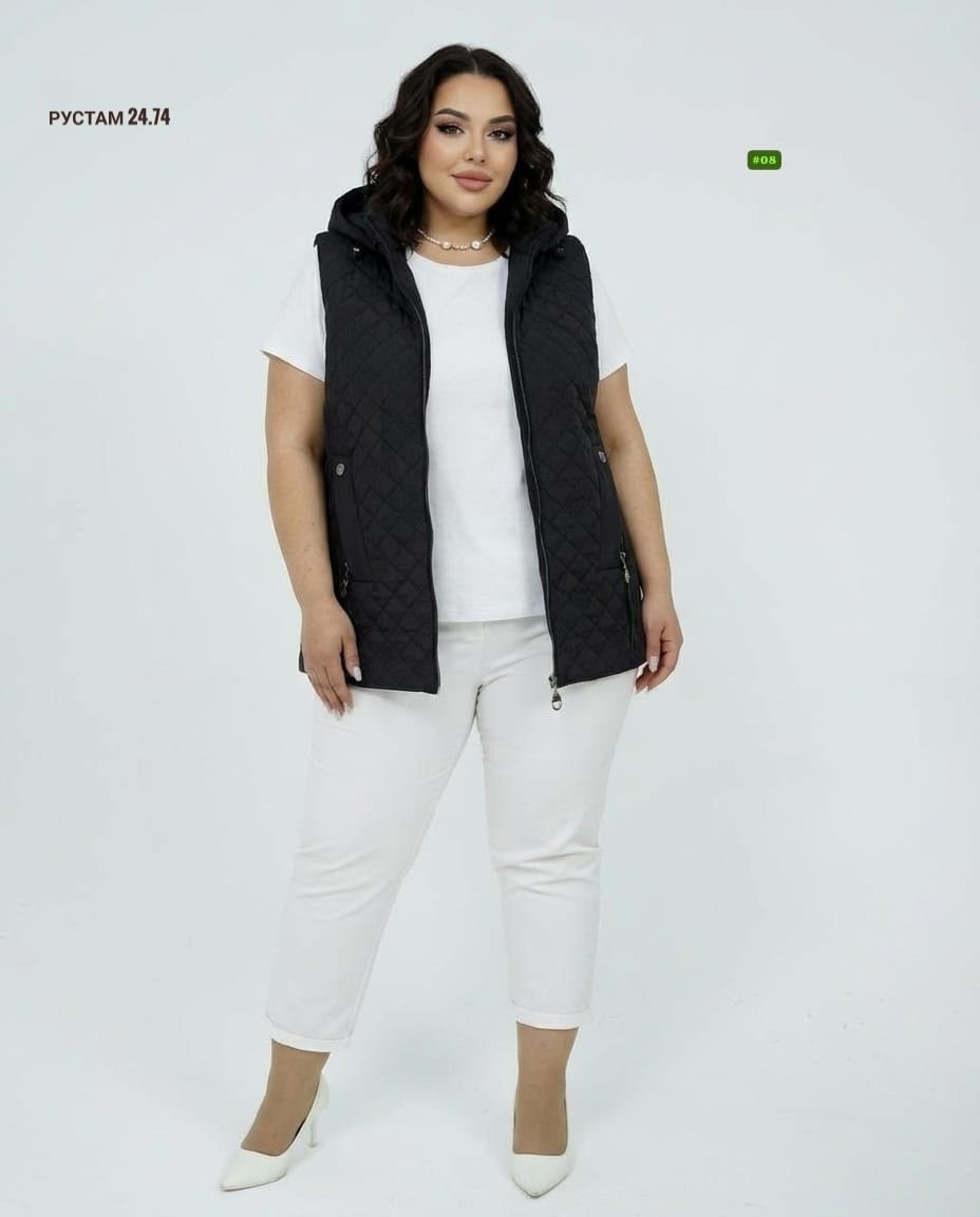 женская стеганая жилетка большого размера,жилет на синтепоне,жилетка женская,жилетка на синтепоне,жилетка женская батал