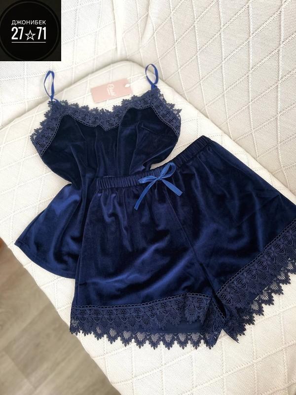пижама из бархата,пижама женская комплект,пижама велюр,пижама женская с шортами велюровая christel,пижама женская велюр