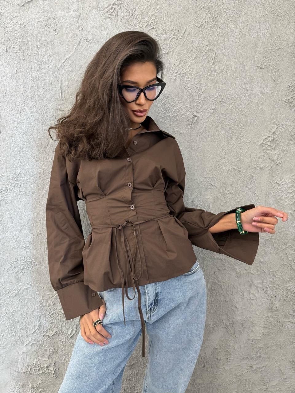 рубашка женская,рубашка с завязками,стильная рубашка,рубашка с завязками на талии,рубашка