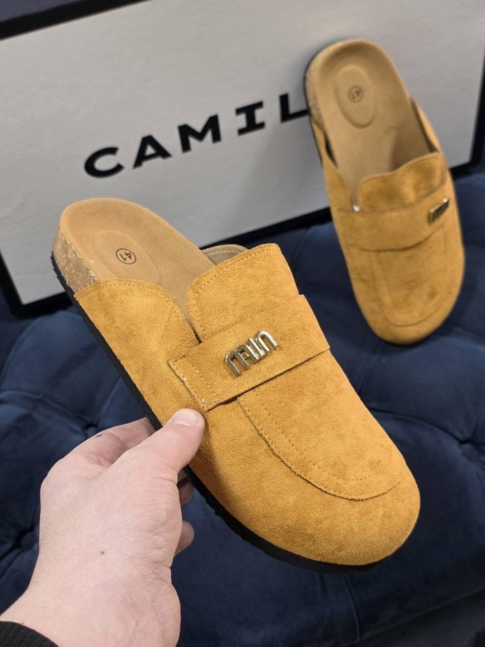 мюли сабо,,замшевые мюли,мюли miu miu,женские шлепанцы