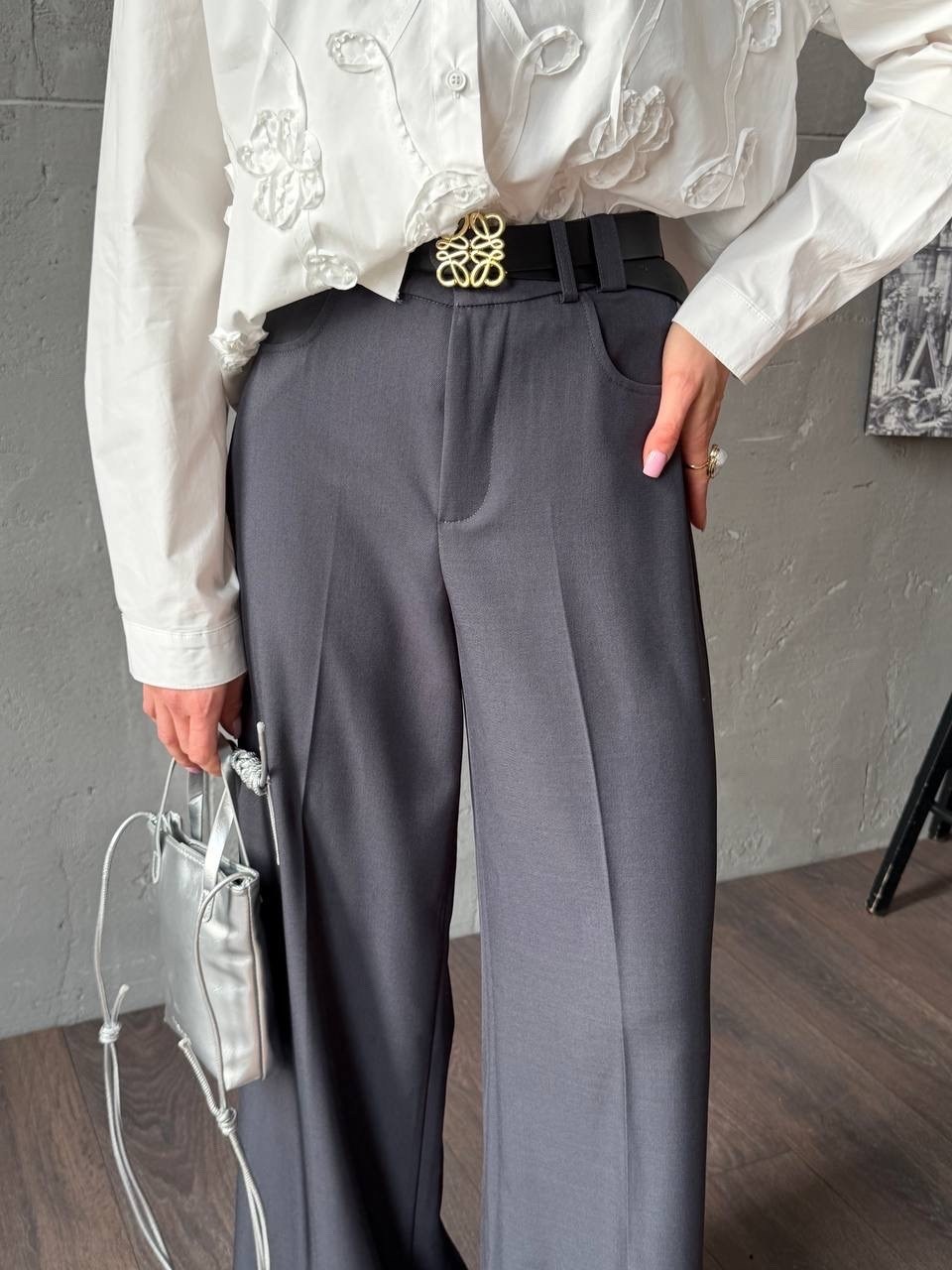 стильная блузка,блуза,блузка женская,женская блуза,комплект блуза и брюки прямого кроя из текстиля pur pur 11-059