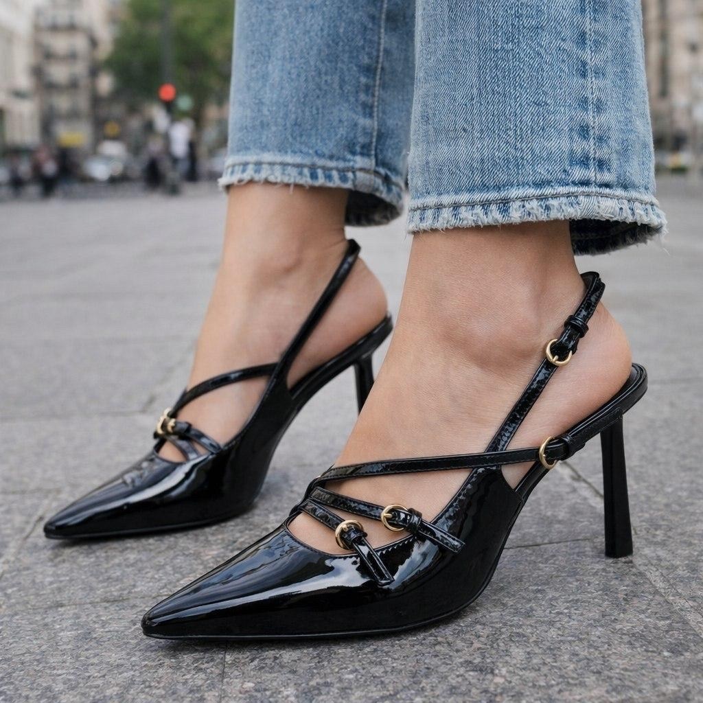 туфли слингбэки на низком каблуке lady boss,женские туфли лодочки,женские бордовые туфли на шпильке из лакированной кожи,туфли лакированные,бордовые туфли