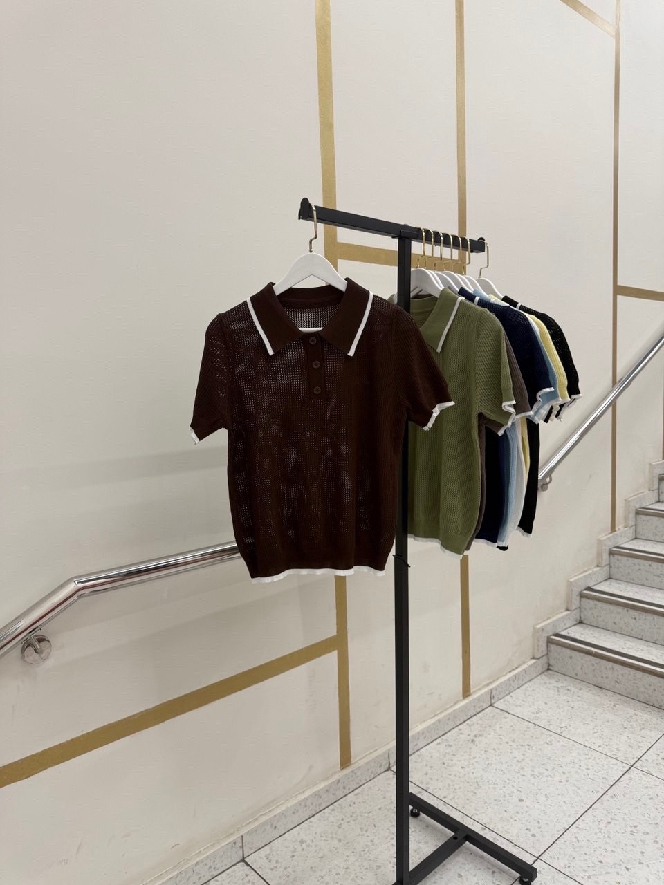 трикотажная рубашка поло с короткими рукавами,кофта женская,трикотажная рубашка,кофточка,модная одежда