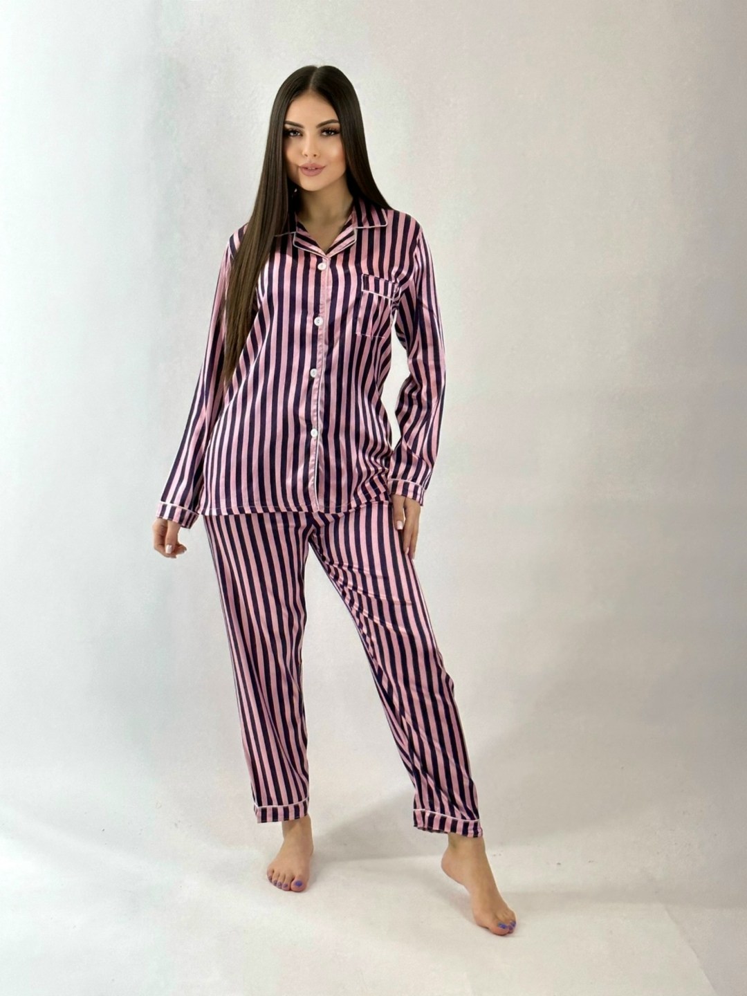 женская пижама,пижама шелк,домашний костюм,пижама комплект,пижама женская с рубашкой