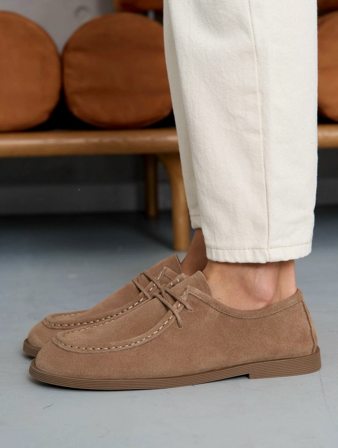 ,лоферы замшевые на шнуровке,лоферы замшевые на шнуровке цвет коричневый,мужская ,женские туфли замшевые