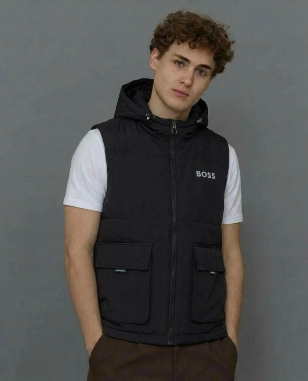 утепленный жилет boss,жилет boss,жилет утепленный мужской,жилет,жилет мужской