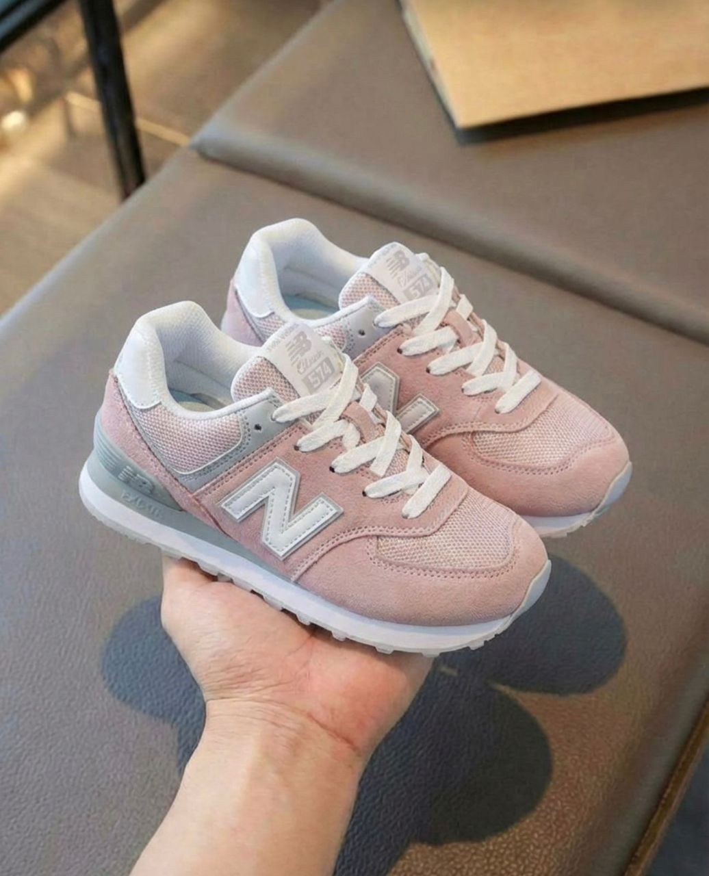 кроссовки new balance 574,new balance 574 серые со светло-розовым,кроссовки,кроссовки женские new balance,нью бэланс 574 серые