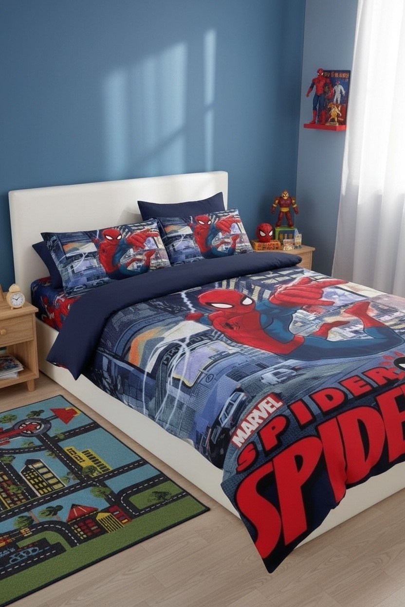 постельное белье спайдермен детское,постельное бельё человек-паук 1.5 сп,постельное белье "человек паук",детское постельное белье "человек паук",постельное белье для детей человек-паук великий 1,5 сп