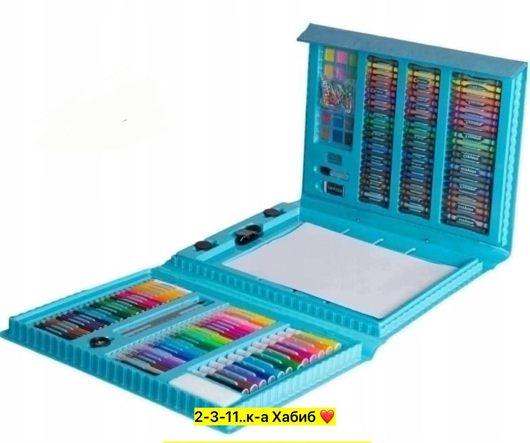 чемоданчик "набор юного художника" для рисования 208,набор для рисования с мольбертом 208 предметов,набор для рисования и творчества 208 предметов (розовый),творческий набор юного художника для рисова