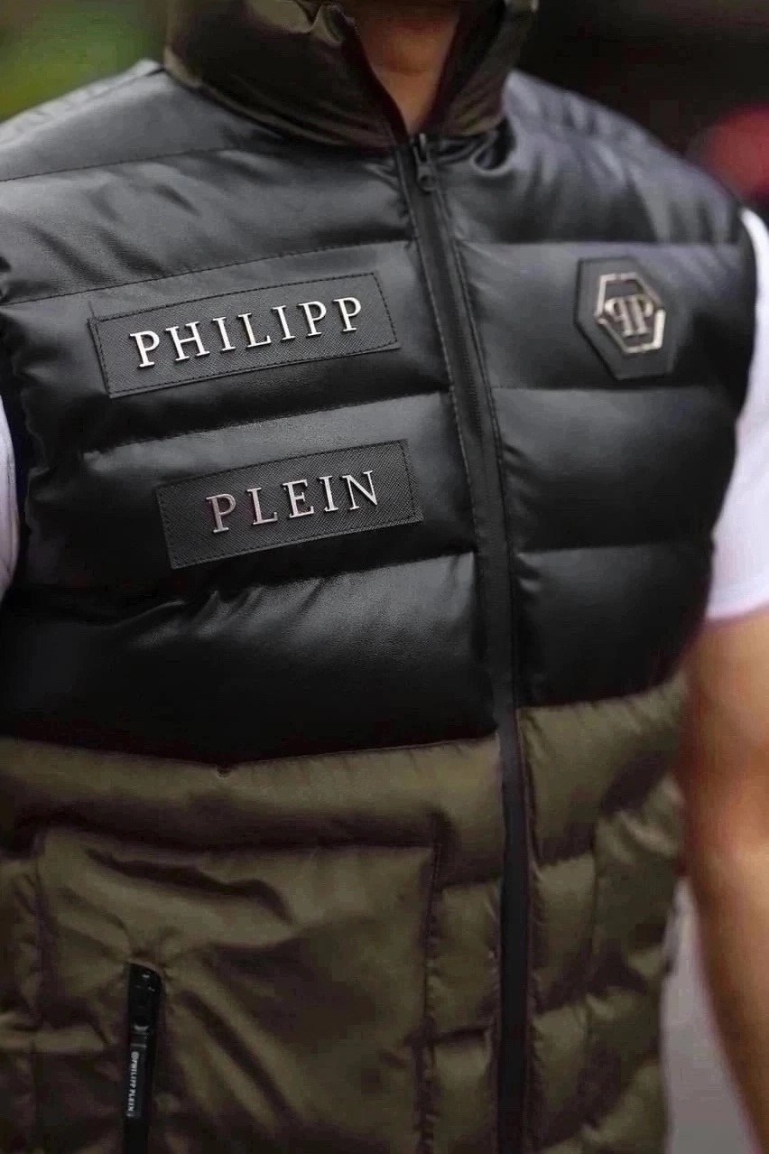 жилет philipp plein,жилетка мужская,мужские жилетки philipp plein,брендовая мужская жилетка philipp plein в черном цвете,жилет