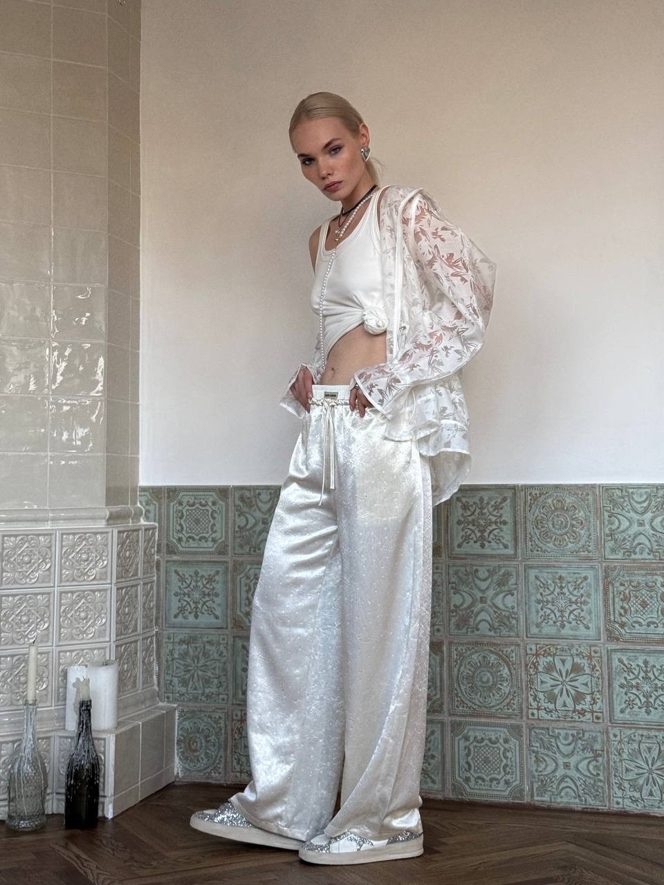 стильные костюмы,костюм белый,костюм вечерний брючный,модные стильные