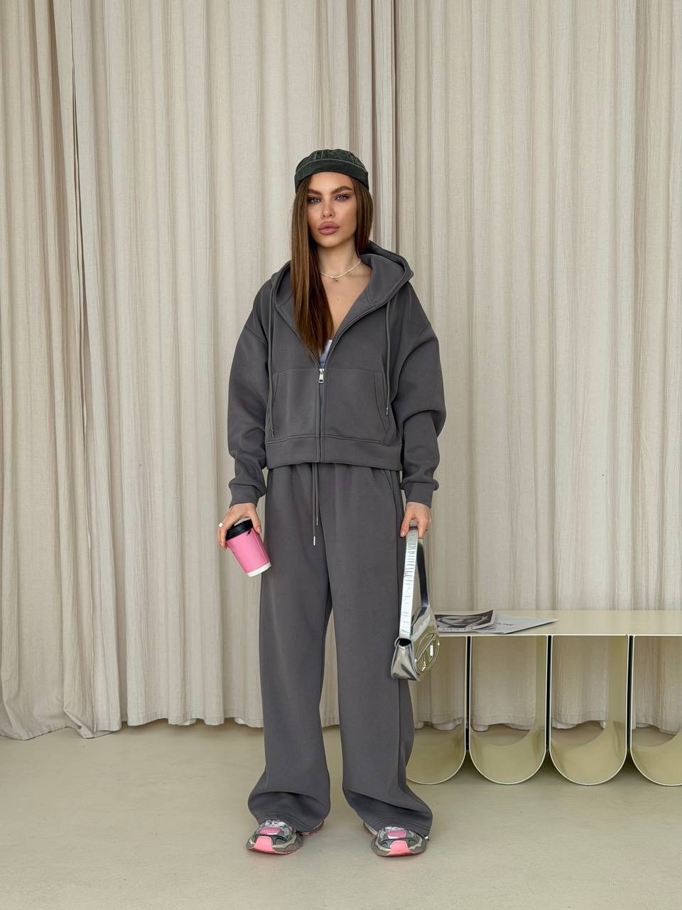 толстовка на молнии из футера 3х нит.начес серый,толстовка на молнии из футера 3х нит.начес серый макси,толстовка на молнии из футера 3х нит.начес сова серый,амадэль толстовка на молнии из футера 3х н