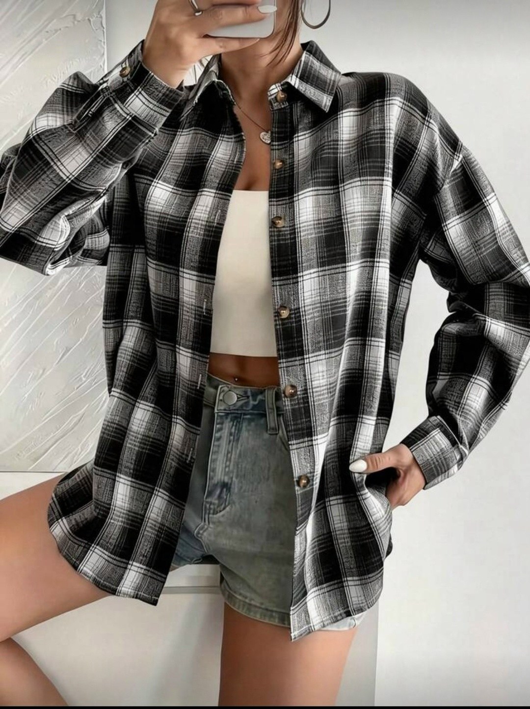 клетчатая рубашка женская,рубашка в клетку женская,женская клетчатая рубашка из полиэстера,клетчатая рубашка,рубашка в клетку