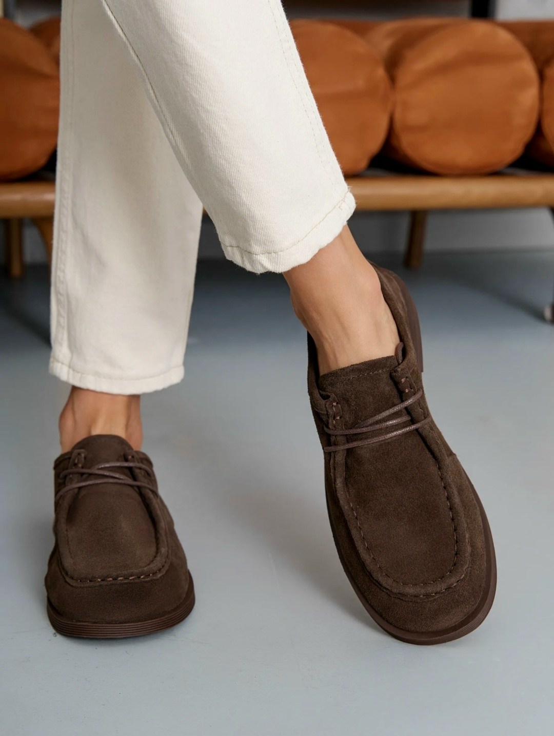 ,лоферы замшевые на шнуровке,лоферы замшевые на шнуровке цвет коричневый,мужская ,женские туфли замшевые